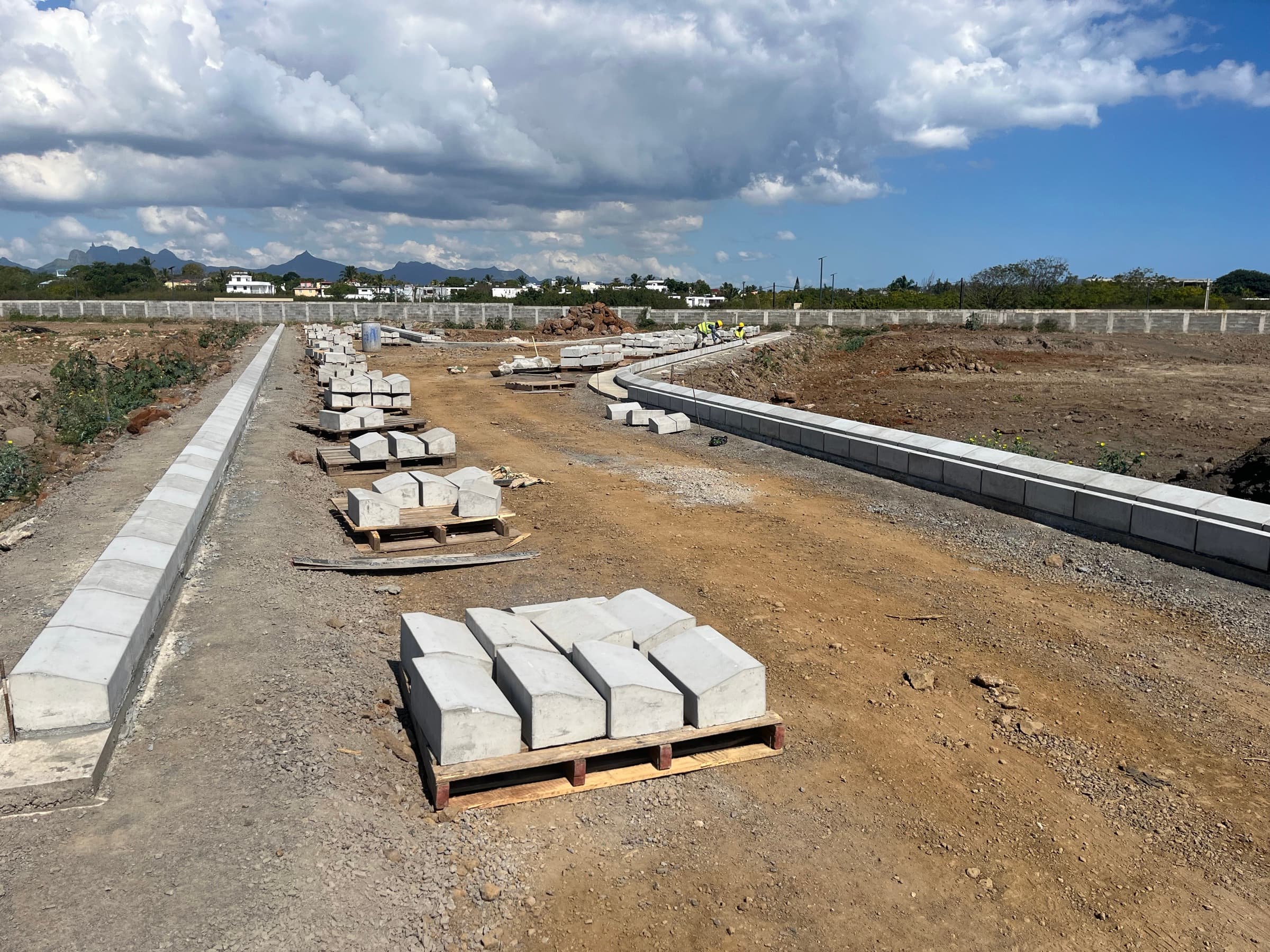 Estate infrastructure works under construction