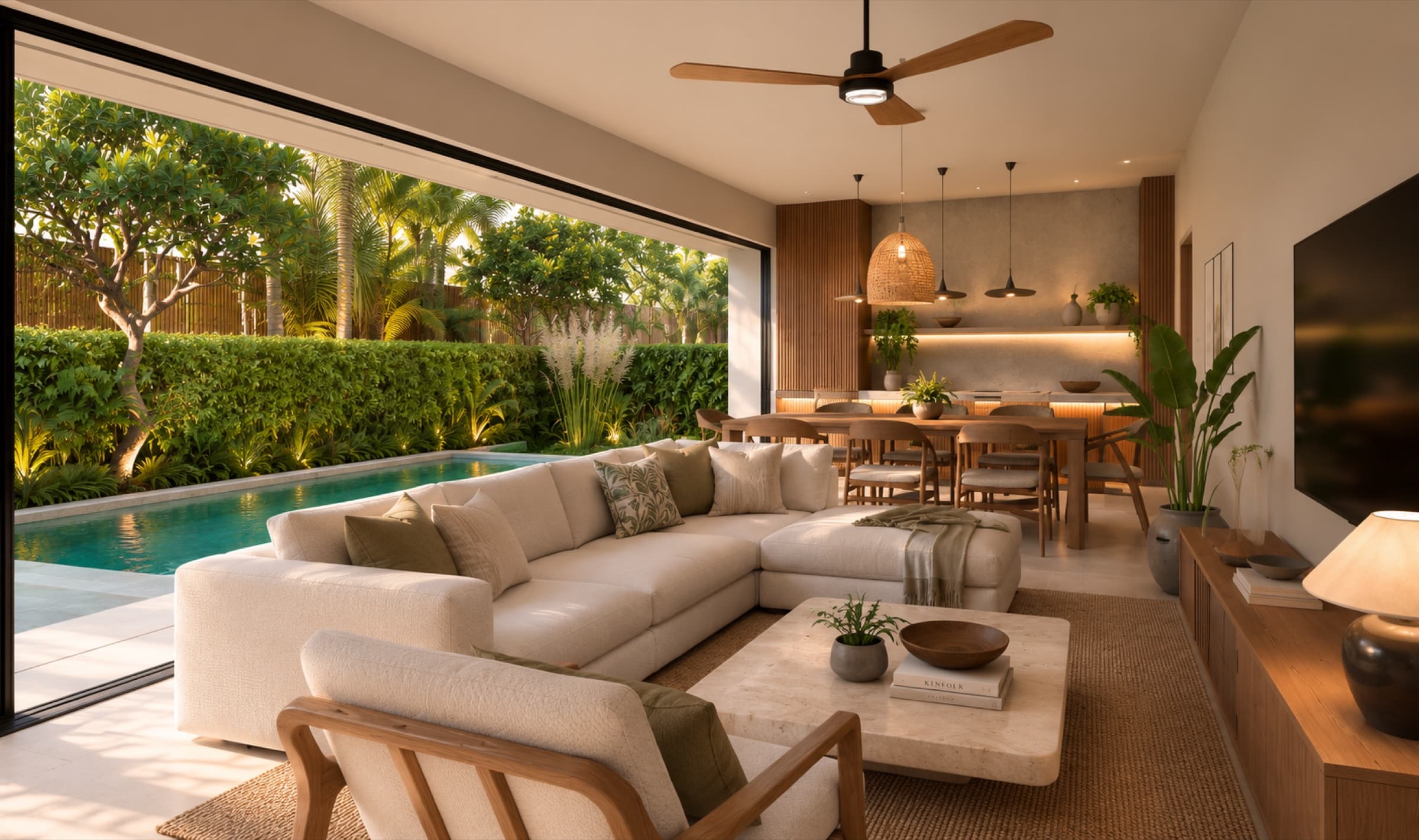 Type J villa living and dining interior