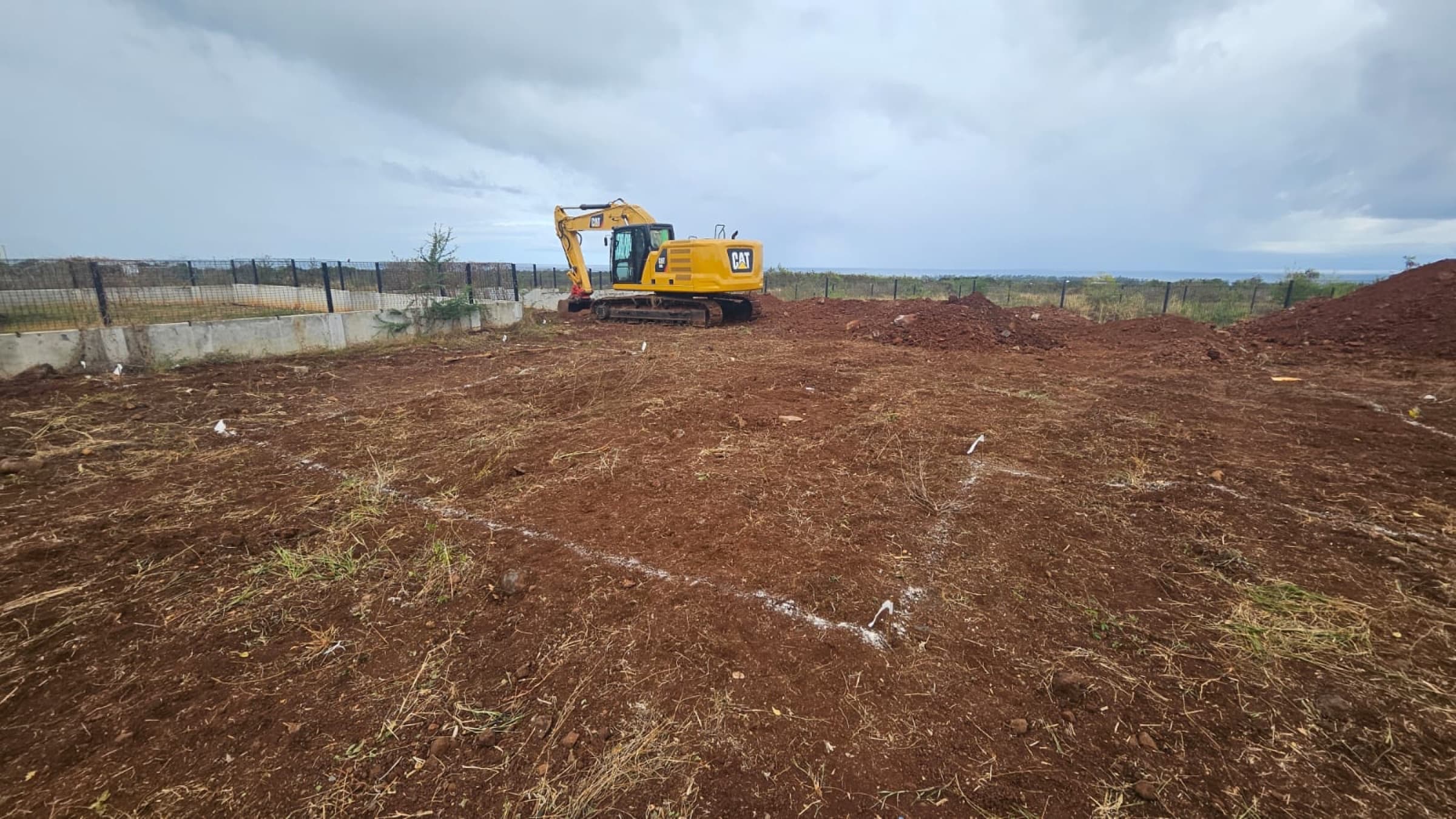 The site before construction